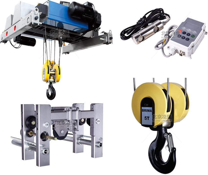 歐式鋼絲繩電動葫蘆雙梁細節(jié)圖